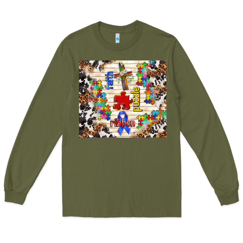 Faith Puzzle Ribbon Long Sleeve Tee by TumblerDesignByShophia | Teevron