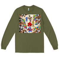 Army Green faith puzzle ribbon Long Sleeve Tee - TumblerDesignByShophia