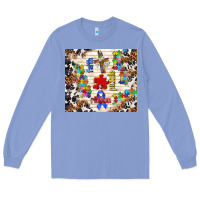 Colony Blue faith puzzle ribbon Long Sleeve Tee - TumblerDesignByShophia