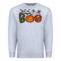 Heather Grey boo halloween Premium Sweatshirt - CowhideDigitalArt