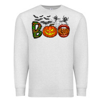 Oatmeal Heather boo halloween Premium Sweatshirt - CowhideDigitalArt