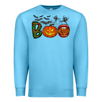 Ocean Blue boo halloween Premium Sweatshirt - CowhideDigitalArt