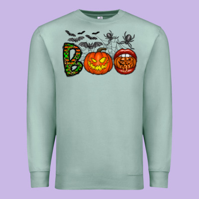 Boo Halloween Premium Sweatshirt Designed By Cowhidedigitalart