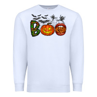 White boo halloween Premium Sweatshirt - CowhideDigitalArt
