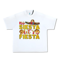 White No Siesta Let's Fiesta Urban Heavy Tee - texasbilliewilder