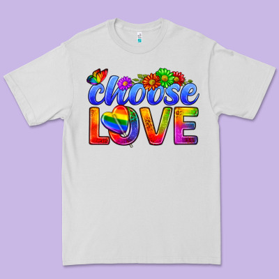 Pride Lgbtq+ Choose Love Premium Tee Designed By Bundleandbundleshop
