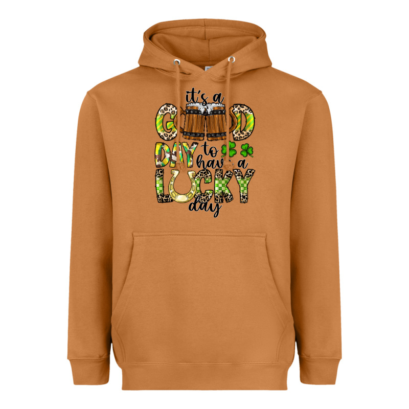 It's A Good Day To Have A Lucky Day Heavyweight Hoodie by CowhideDigitalArt | Teevron