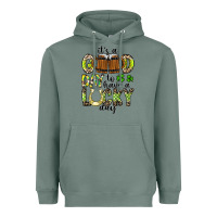 Sage It's a Good Day To Have a Lucky Day Heavyweight Hoodie - CowhideDigitalArt