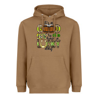 Toasted Coconut It's a Good Day To Have a Lucky Day Heavyweight Hoodie - CowhideDigitalArt