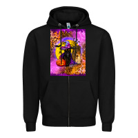 Black witchy cat Zipper Hoodie - BundleAndBundleShop