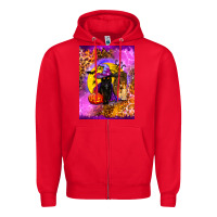 Red witchy cat Zipper Hoodie - BundleAndBundleShop