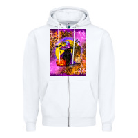 White witchy cat Zipper Hoodie - BundleAndBundleShop