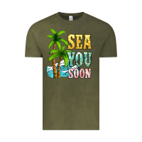 Vintage Olive Sea you soon Vintage Tee - NancyCooperArtShop
