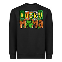 Black St. Patrick's lucky mama Heavyweight Sweatshirt - OliviaCreatesArt