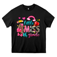 Black little miss fourth grade Heavy Core Tee - NancyCooperArtShop