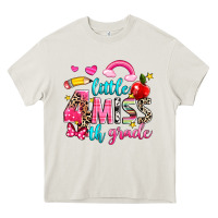 Cream little miss fourth grade Heavy Core Tee - NancyCooperArtShop