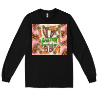 Black easter bunny with carrots Long Sleeve Tee - TumblerDesignByShophia