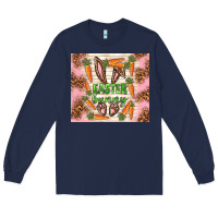 Navy easter bunny with carrots Long Sleeve Tee - TumblerDesignByShophia