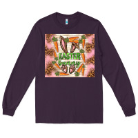 Plum easter bunny with carrots Long Sleeve Tee - TumblerDesignByShophia