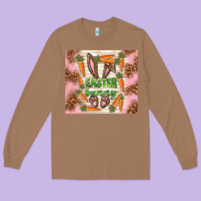 Easter Bunny With Carrots Long Sleeve Tee Designed By Tumblerdesignbyshophia