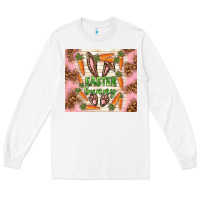 White easter bunny with carrots Long Sleeve Tee - TumblerDesignByShophia