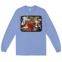 Colony Blue army cowhide leopard Christmas Long Sleeve Tee - Jasminsmagicworld