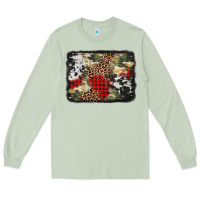Matcha army cowhide leopard Christmas Long Sleeve Tee - Jasminsmagicworld