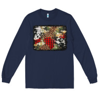 Navy army cowhide leopard Christmas Long Sleeve Tee - Jasminsmagicworld
