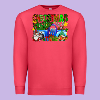 Christmas Truck Premium Sweatshirt Designed By Sublimationcraftshop