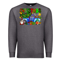 Charcoal Heather christmas truck Premium Sweatshirt - SublimationCraftShop