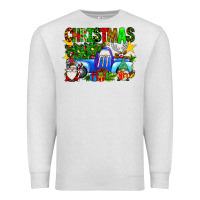 Oatmeal Heather christmas truck Premium Sweatshirt - SublimationCraftShop