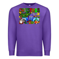 Purple christmas truck Premium Sweatshirt - SublimationCraftShop