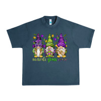 Midnight Navy Mardi Gras crew with gnomes Urban Heavy Tee - NancyCooperArtShop