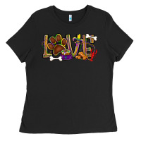 Black Mardi Gras love dog paw Ladies Tee - BundleAndBundleShop
