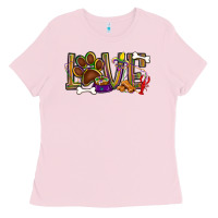 Bubblegum Pink Mardi Gras love dog paw Ladies Tee - BundleAndBundleShop