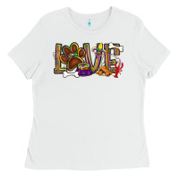 White Mardi Gras love dog paw Ladies Tee - BundleAndBundleShop