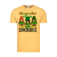 Vintage Mustard shamrockin with my gnomies Vintage Tee - NancyCooperArtShop