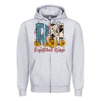 Heather Grey rn registered nurse Zipper Hoodie - FaDigitalArtStudio