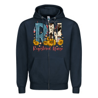 Navy rn registered nurse Zipper Hoodie - FaDigitalArtStudio