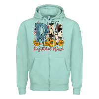 Seafoam rn registered nurse Zipper Hoodie - FaDigitalArtStudio