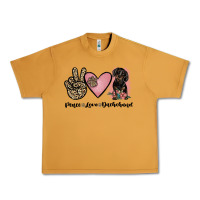 Peanut Butter peace love dachshund Urban Heavy Tee - JahusDesignShop