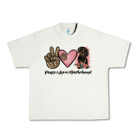 Pistachio peace love dachshund Urban Heavy Tee - JahusDesignShop
