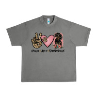 Tornado peace love dachshund Urban Heavy Tee - JahusDesignShop