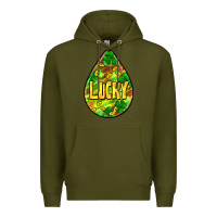 Army Green St.patrick's teardrop earrings Premium Hoodie - FaDigitalArtStudio