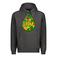 Charcoal Heather St.patrick's teardrop earrings Premium Hoodie - FaDigitalArtStudio