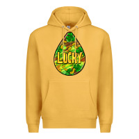 Mustard St.patrick's teardrop earrings Premium Hoodie - FaDigitalArtStudio