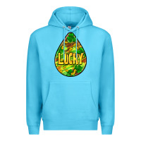 Ocean Blue St.patrick's teardrop earrings Premium Hoodie - FaDigitalArtStudio