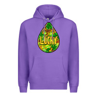Purple St.patrick's teardrop earrings Premium Hoodie - FaDigitalArtStudio