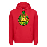Red St.patrick's teardrop earrings Premium Hoodie - FaDigitalArtStudio