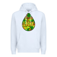 White St.patrick's teardrop earrings Premium Hoodie - FaDigitalArtStudio
